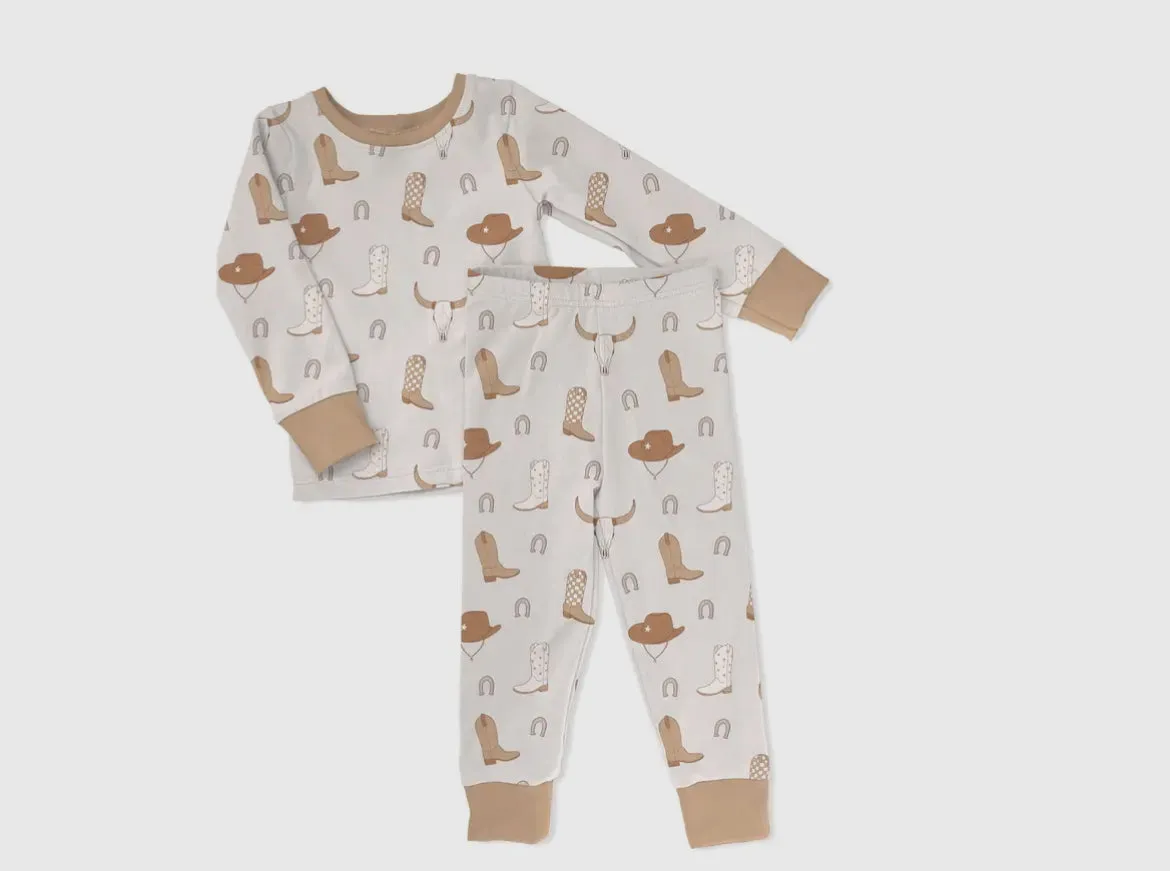 2-piece Bamboo Pajamas- Cowboy Up