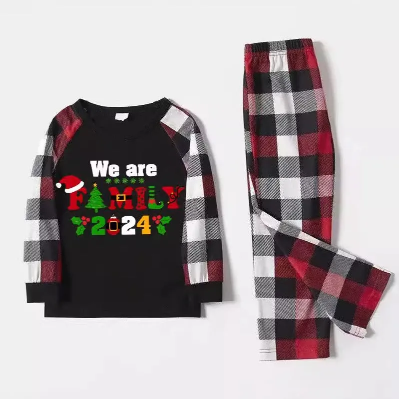 2024 "We are Family" Plaid Christmas Pajamas