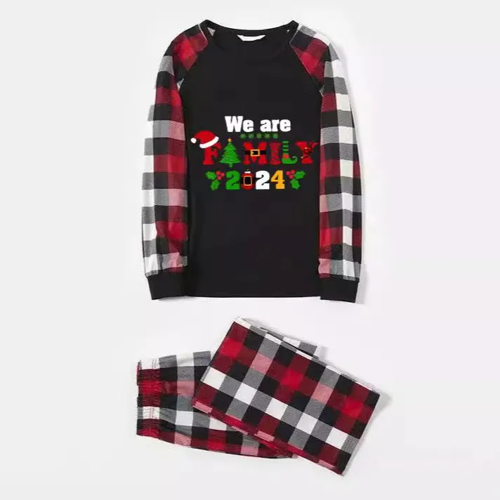 2024 "We are Family" Plaid Christmas Pajamas