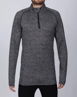 2t Long Sleeve Quarter-Zip Training Top (black marl)