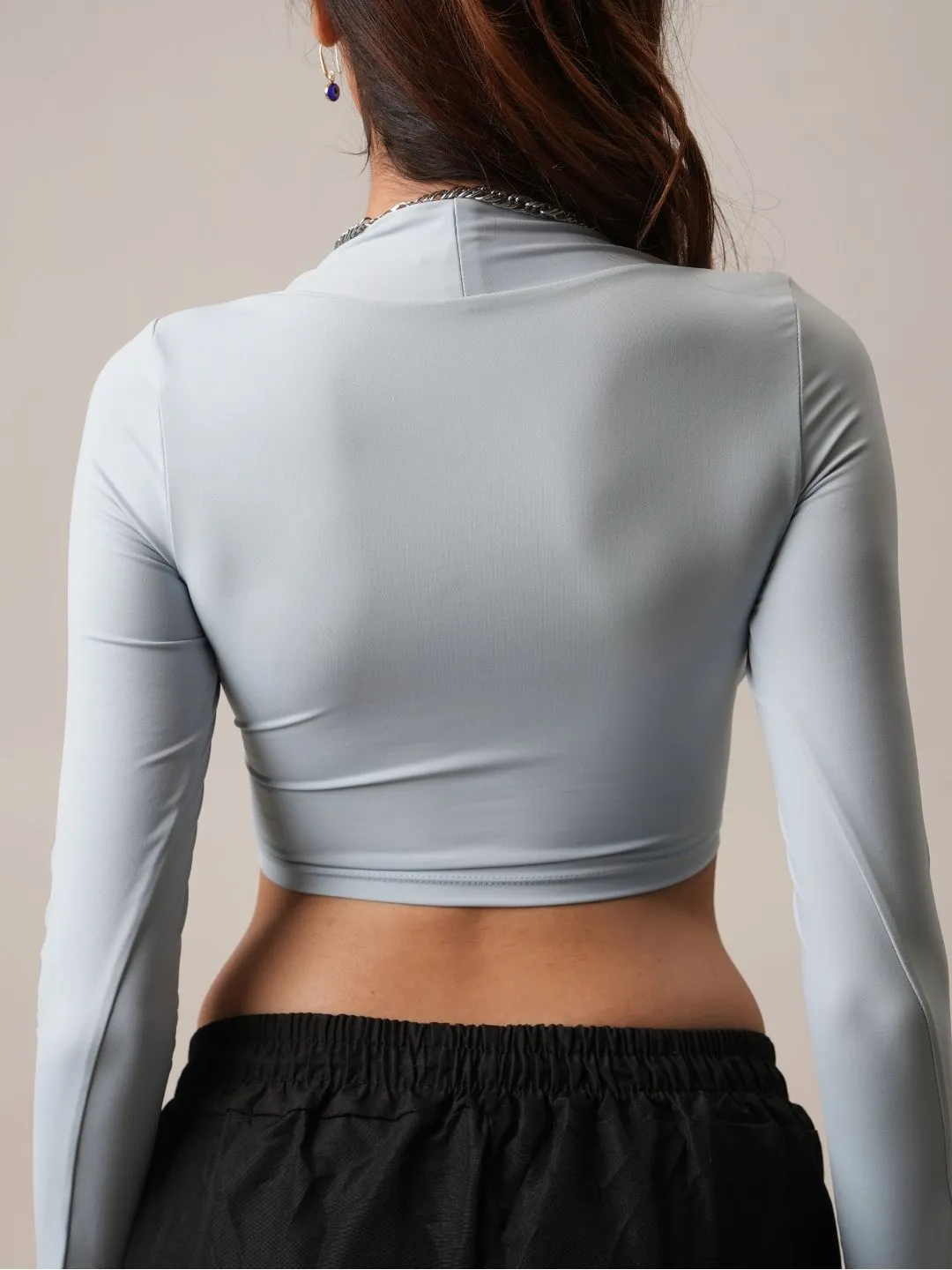 Adaptive Sweetheart Long Sleeves Top in Whispy Blue