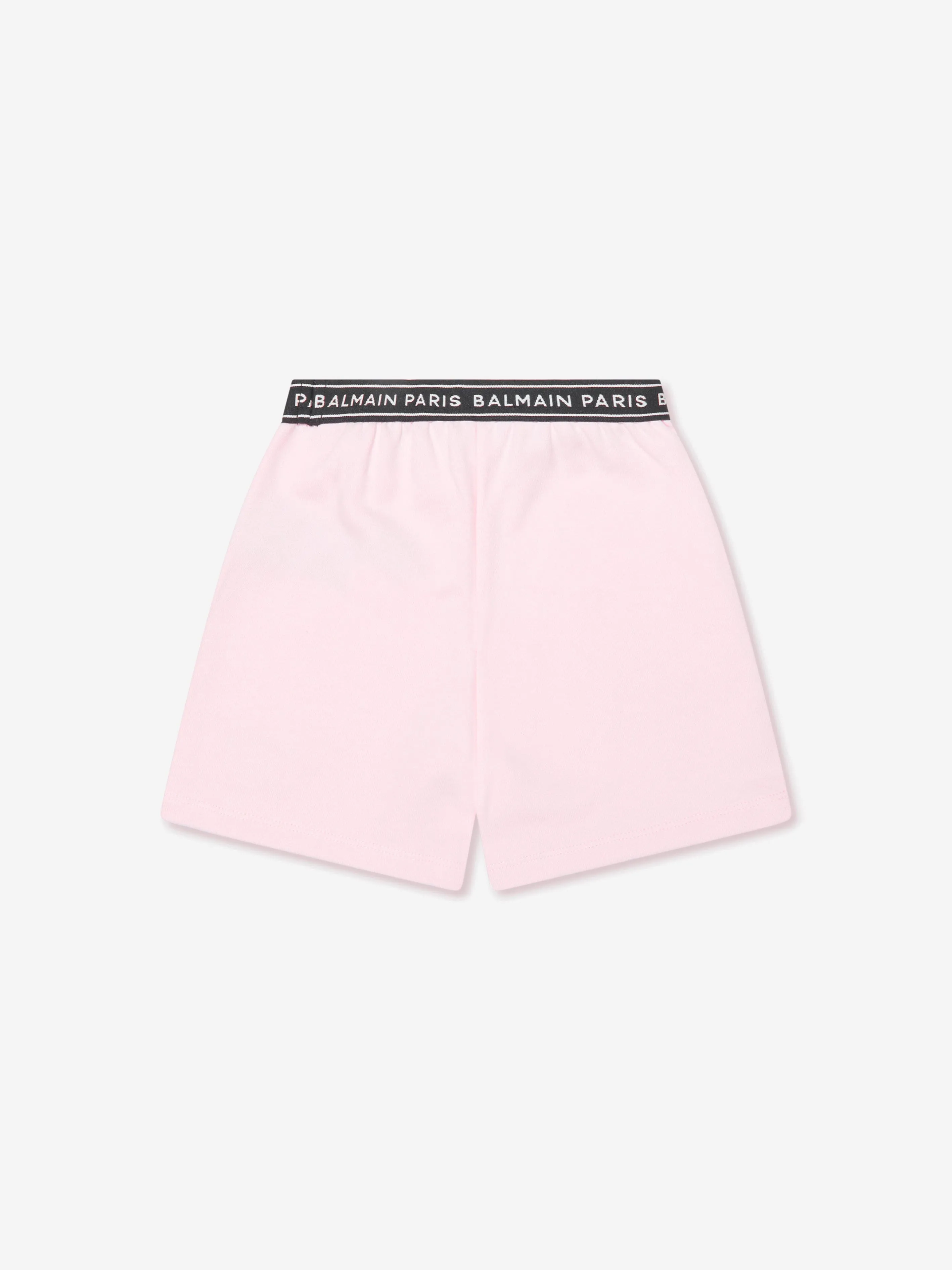 Balmain Baby Girls Logo Shorts in Pink