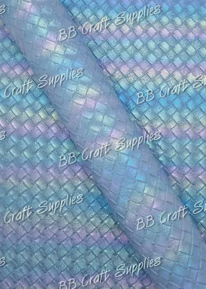 Basket Weave Metallic Blue