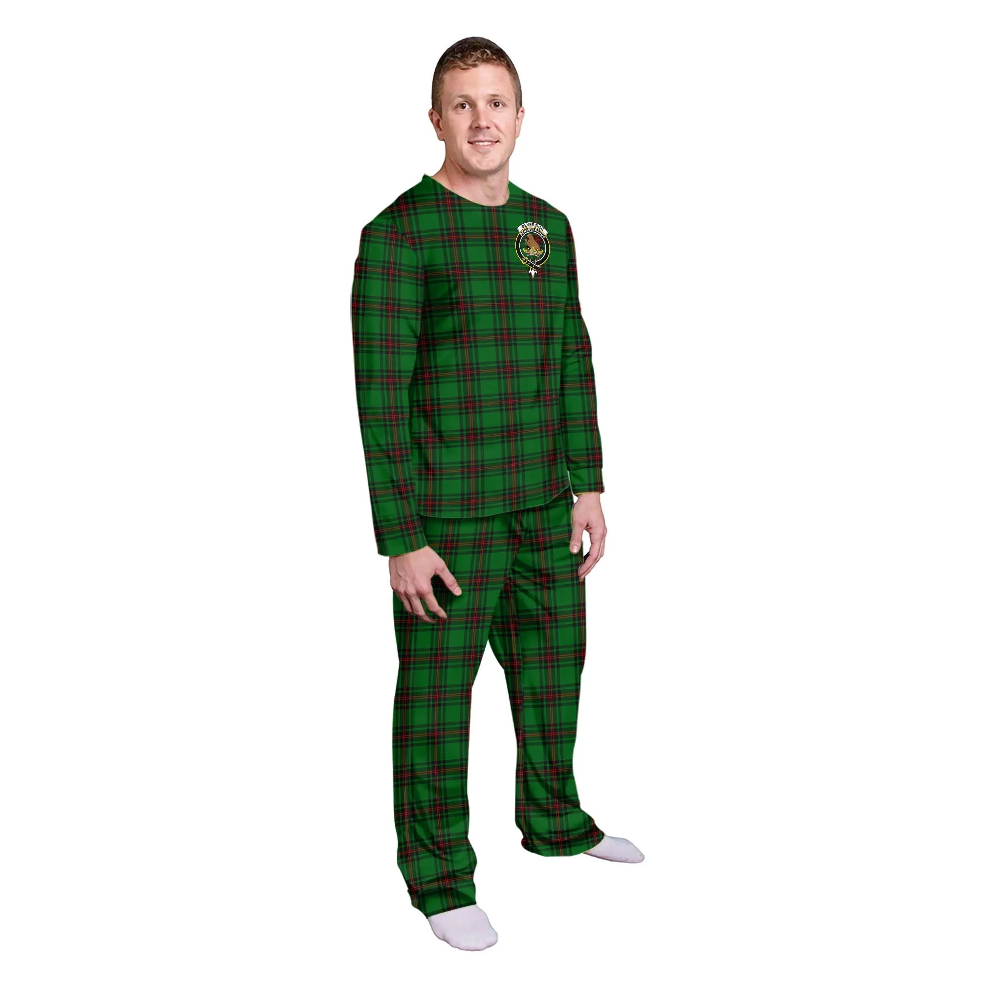 Beveridge Tartan Pajamas Family Set with Family Crest