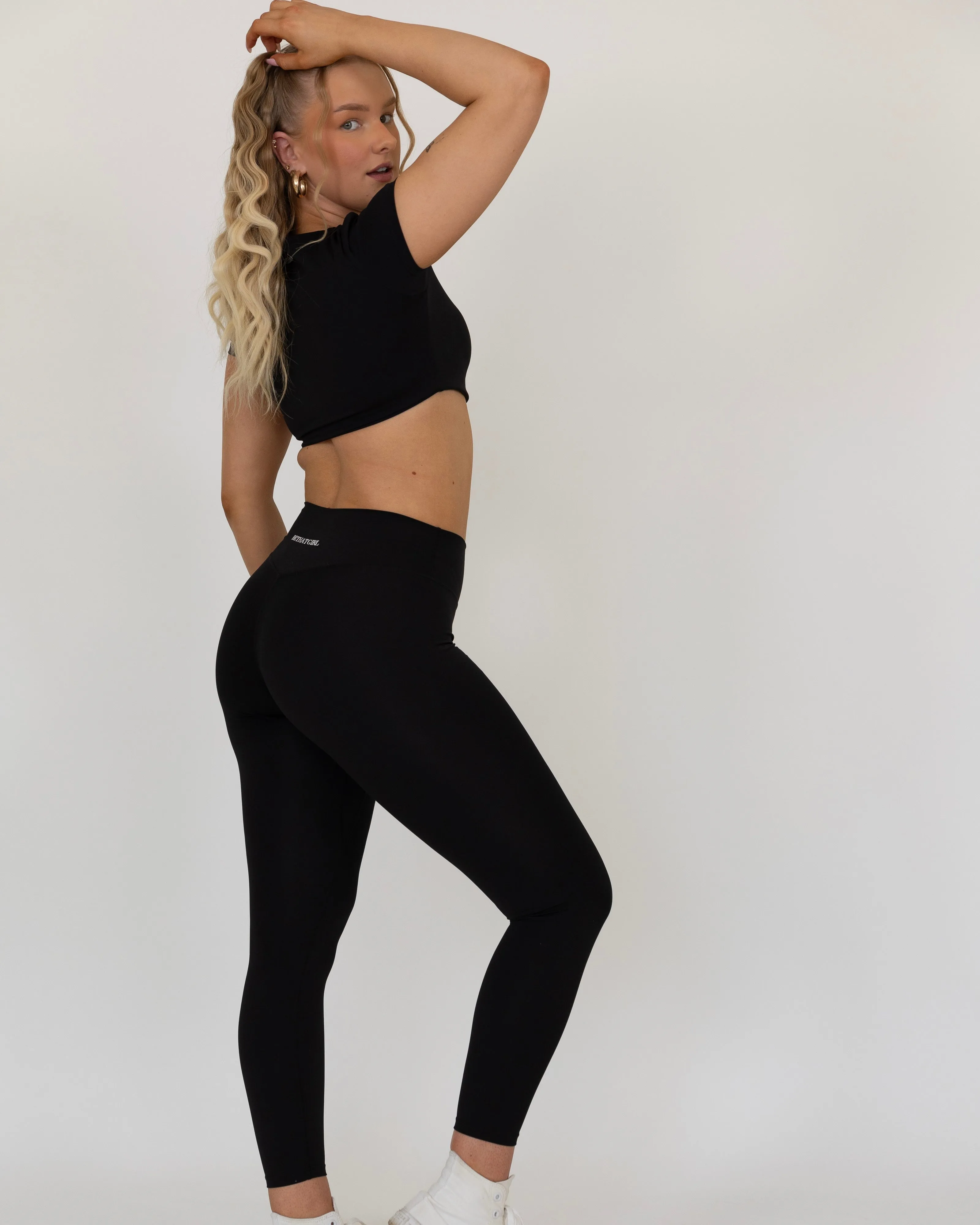 Black Everyday Core Crop Top