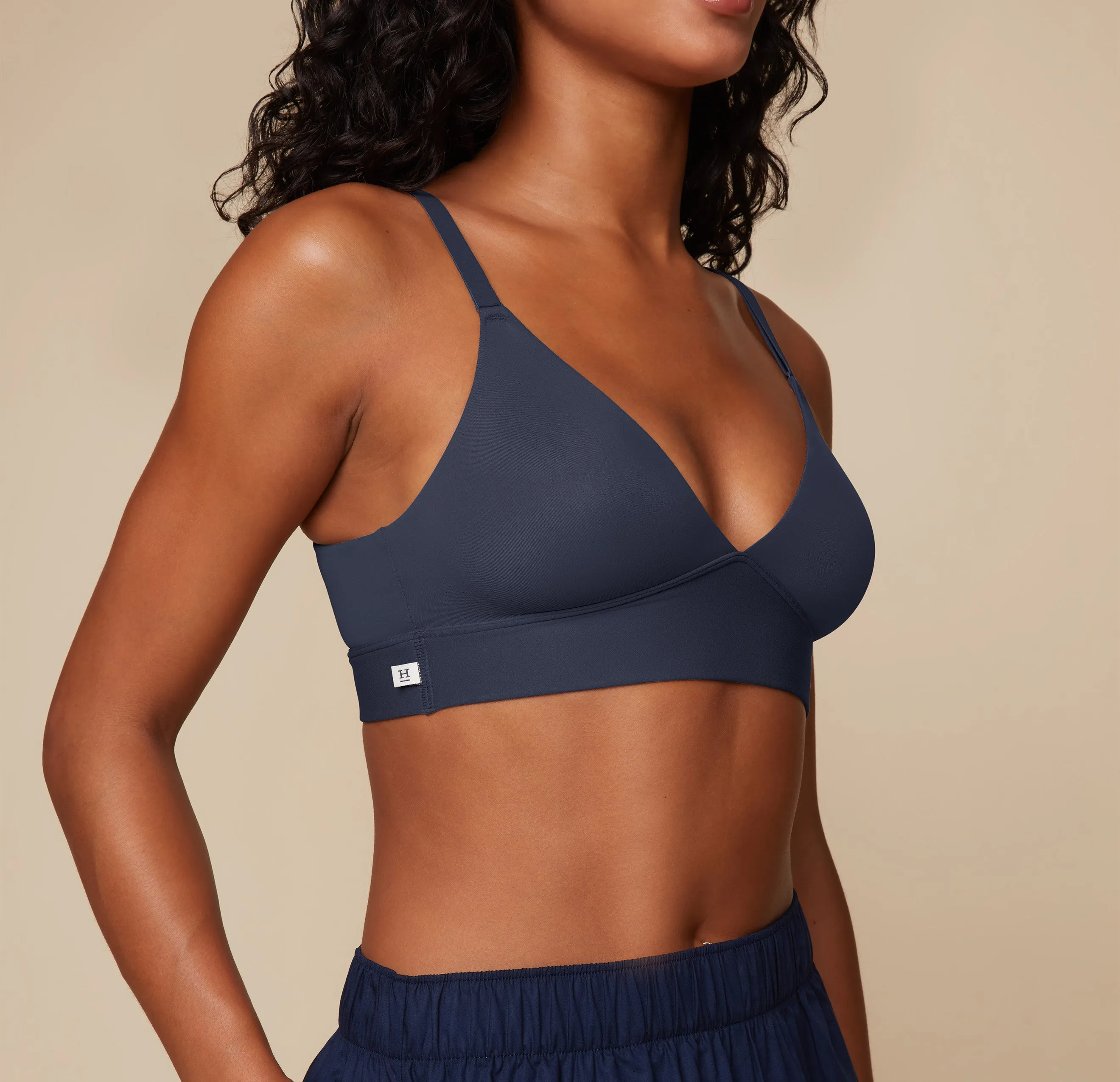 Bliss Triangle Bralette - Navy