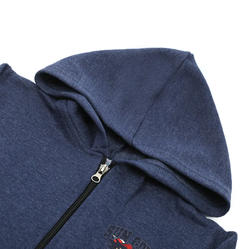 Boys Full Sleeves Hoodie Jackets - Dark Blue