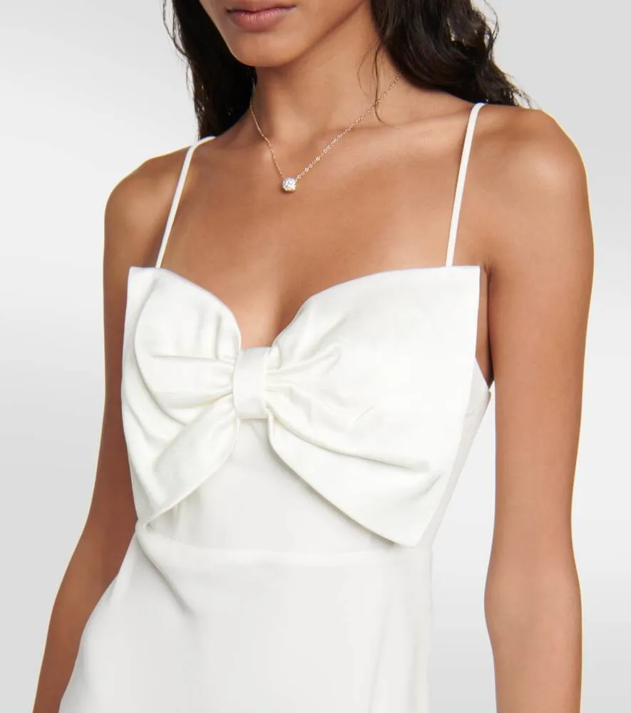 Bridal Libby RIXO satin mini dress, white