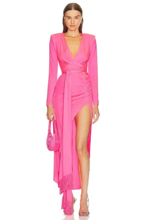 Bronx and Banco Electric Maxi Dress in Electric Pink