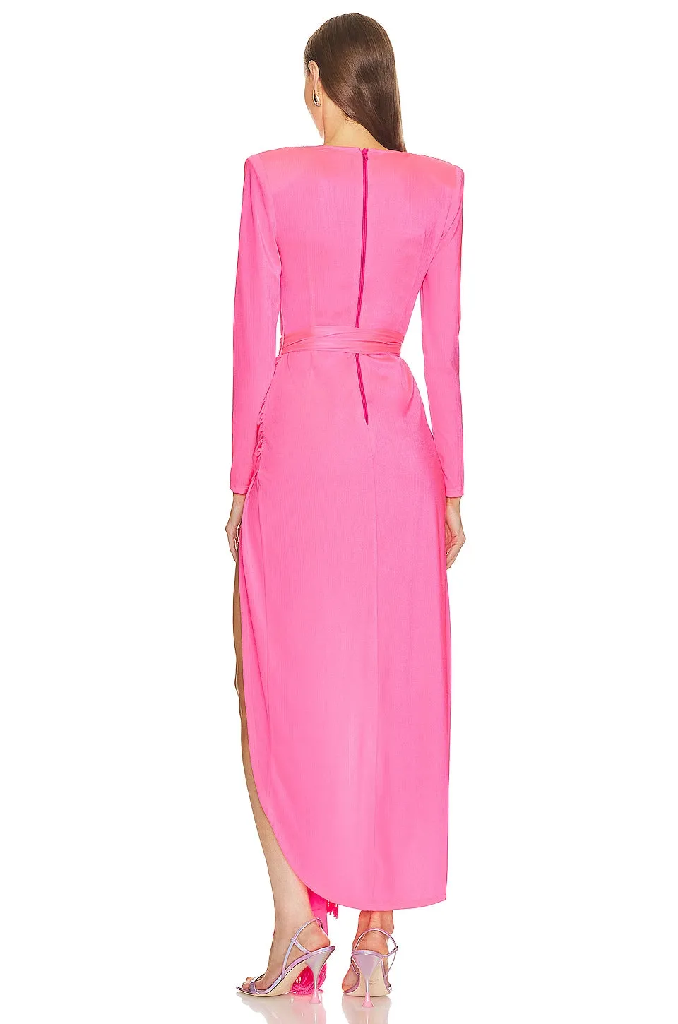 Bronx and Banco Electric Maxi Dress in Electric Pink