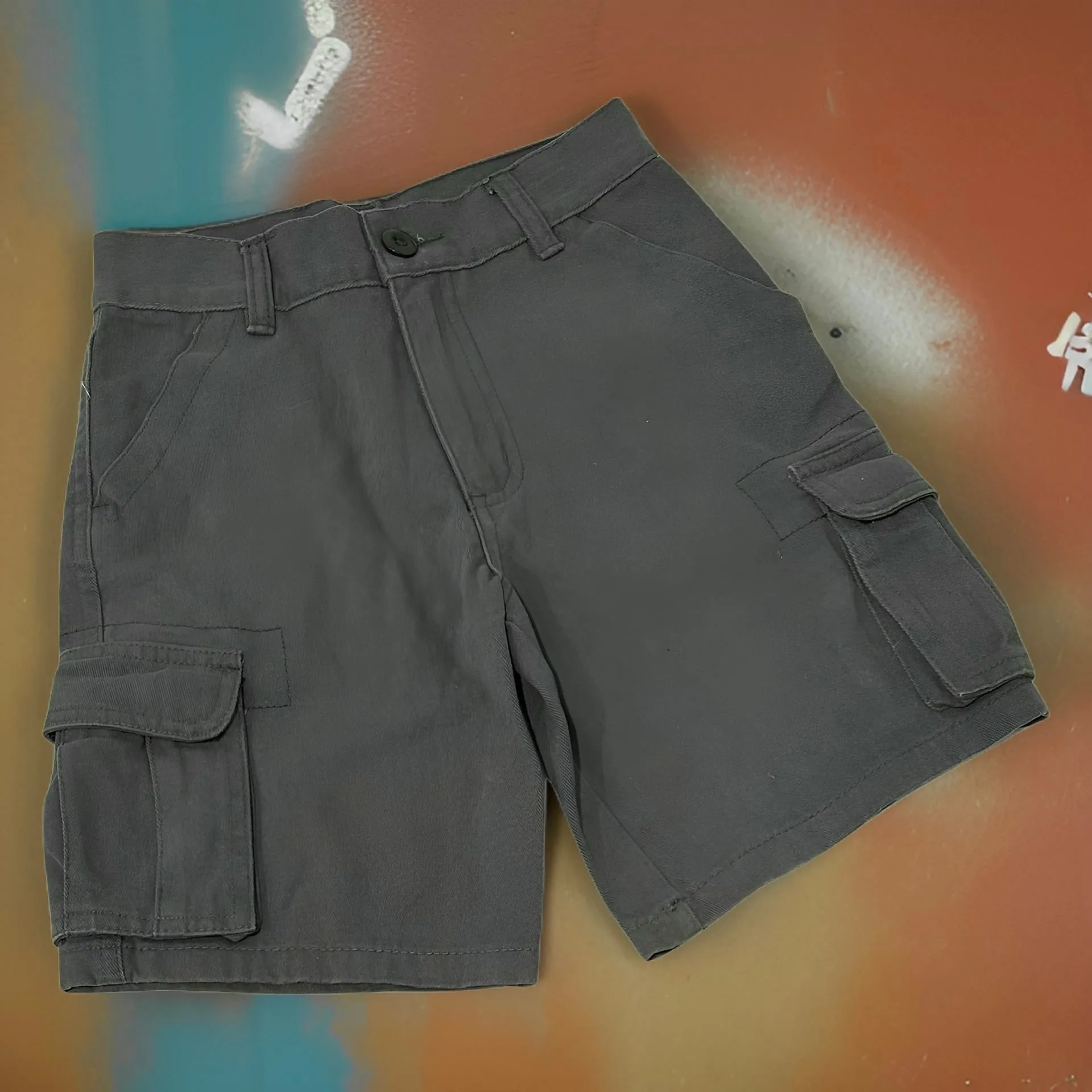 *BROOKLYN XPRESS* (GREY) CARGO SHORTS FOR KIDS (5T)