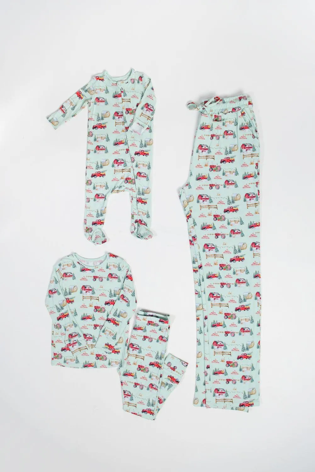 Christmas on the Farm Baby Bamboo Pajamas