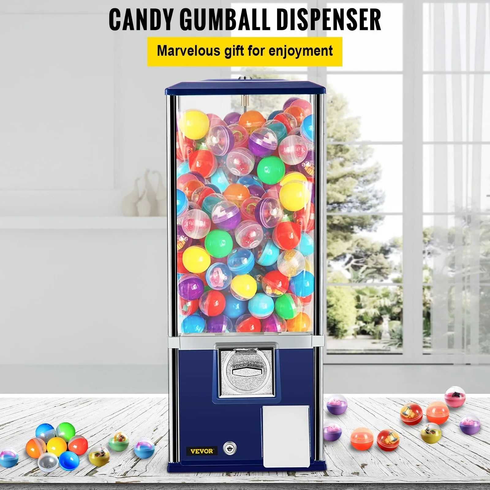 Commercial Gumball Dispenser Height Candy Machine Vintage Style