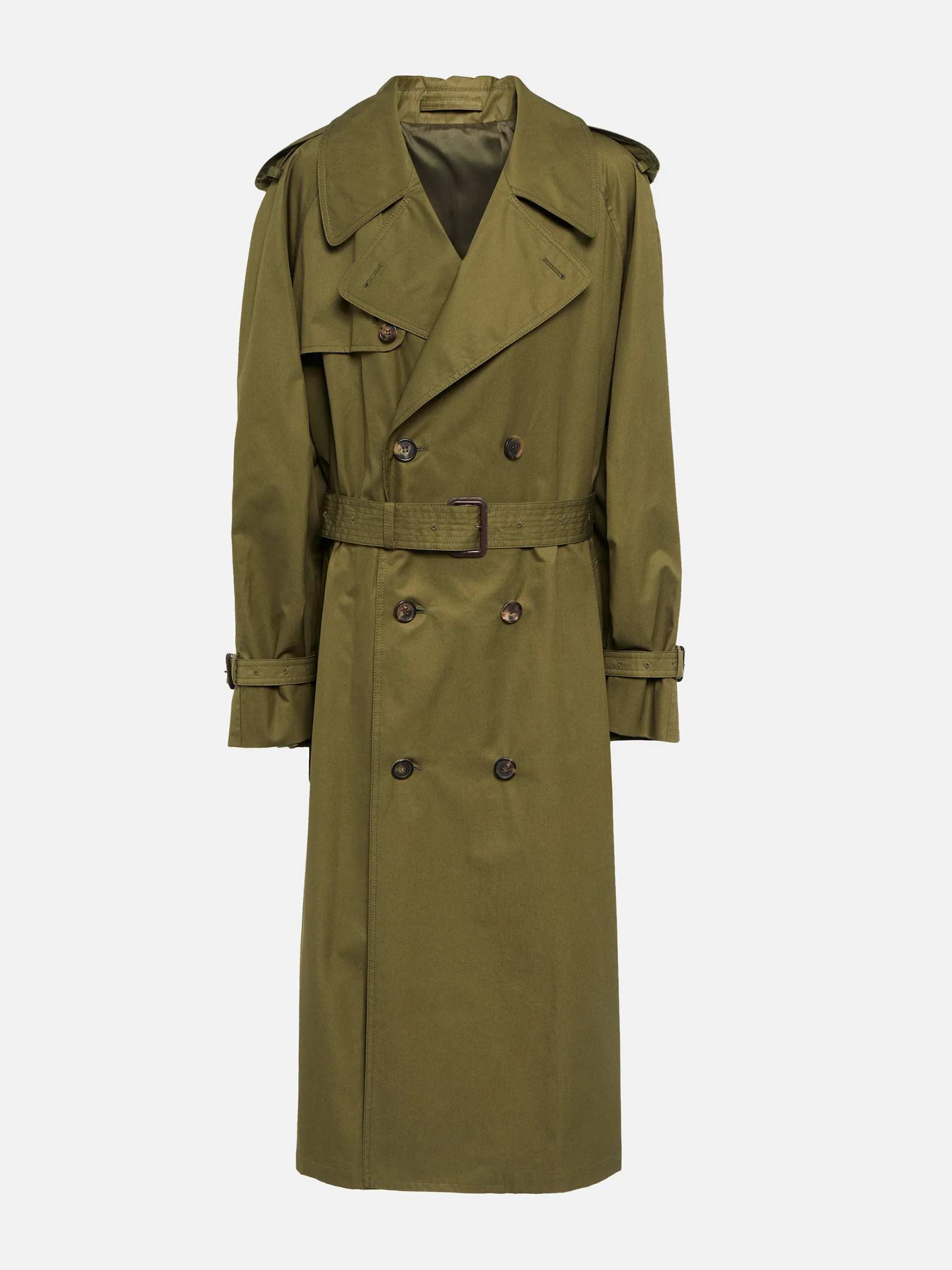 Cotton gabardine trench coat