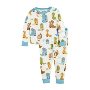 Cowboy Boot Pajama Set