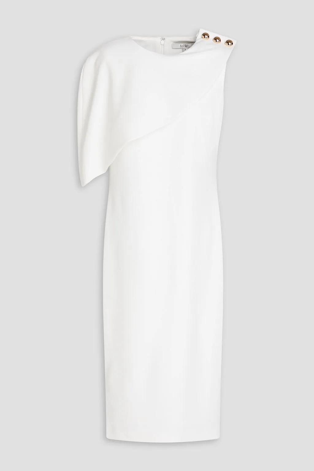 Crepe midi dress with buttons BADGLEY MISCHKA, white