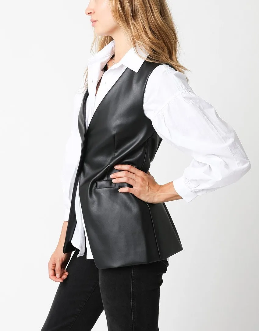 Cynthia Faux Leather Vest