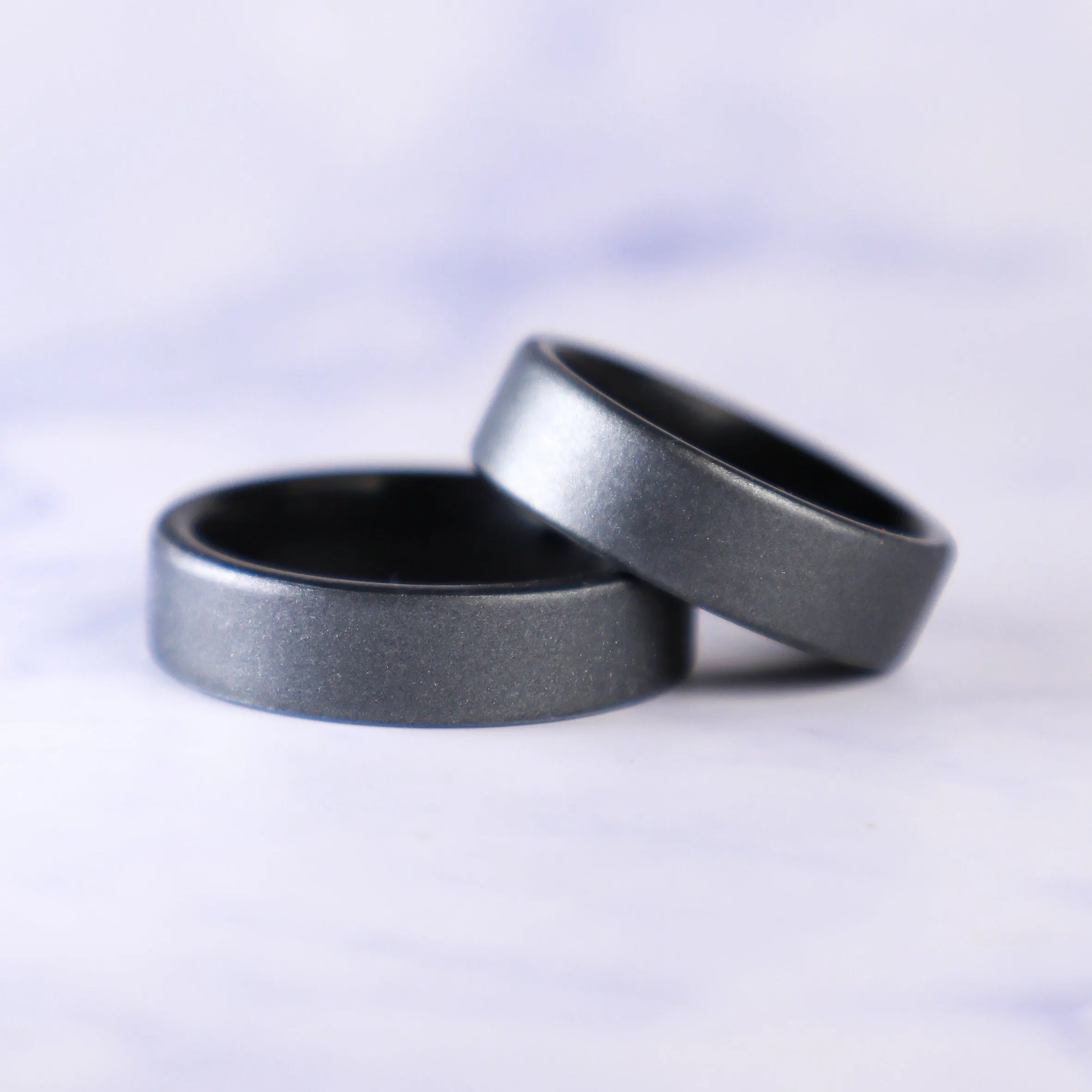 Dark Silver Dual Layer Breathable Silicone Ring