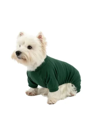 Dogs Solid Color Dark Green Pajamas