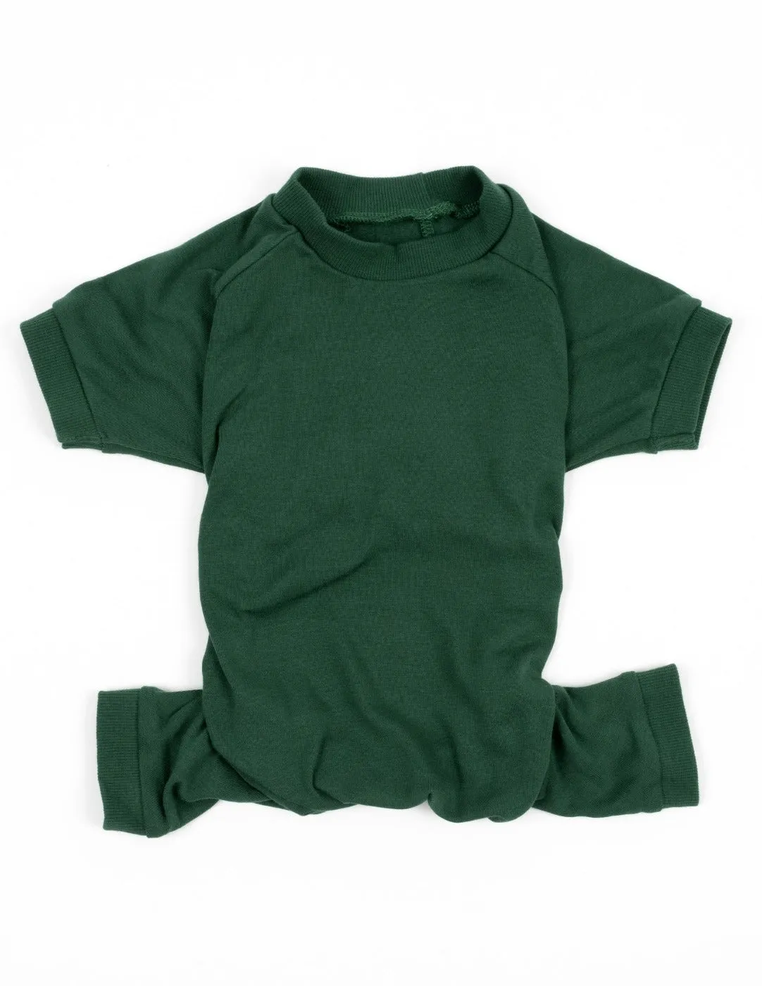 Dogs Solid Color Dark Green Pajamas