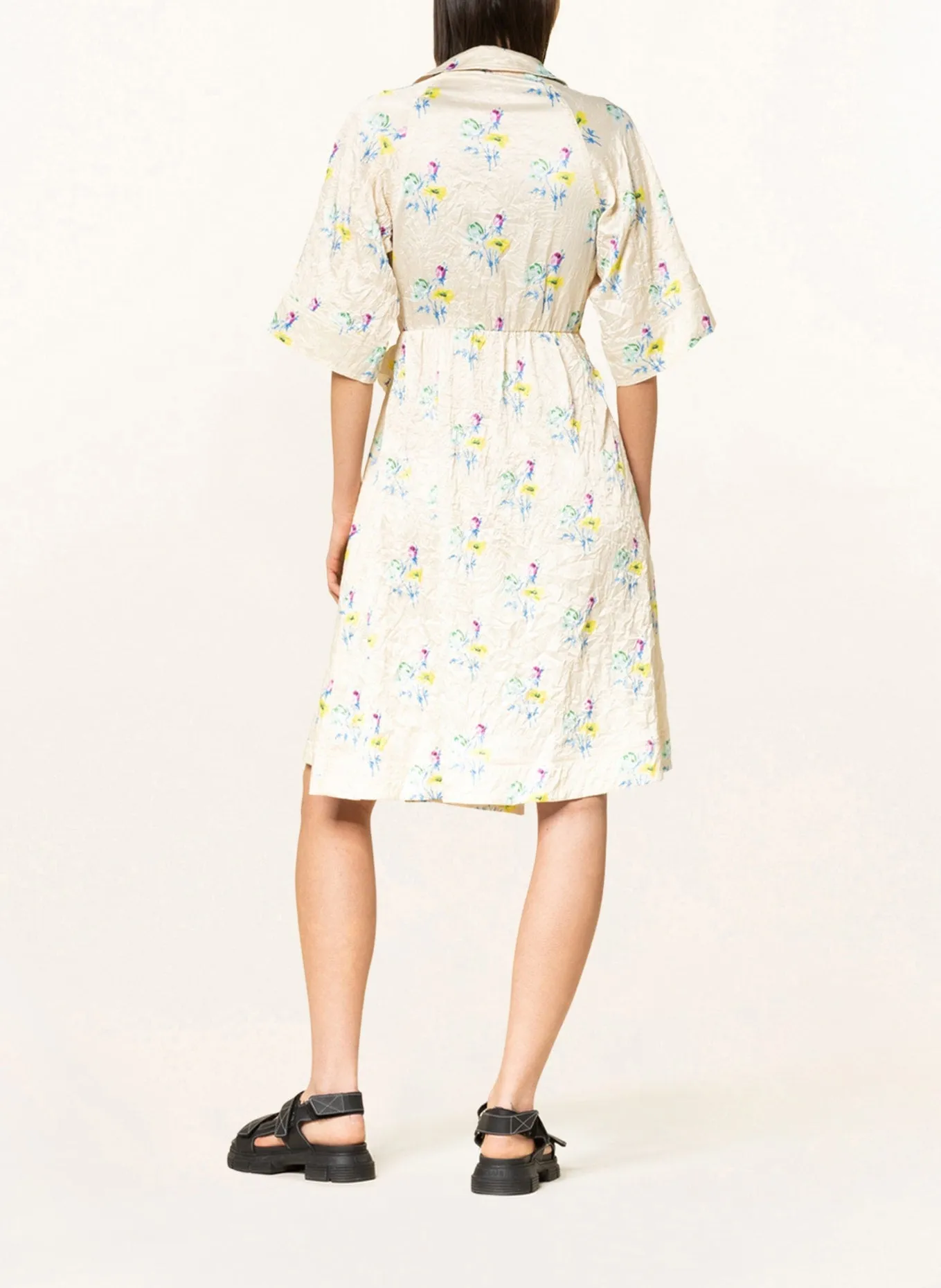 Dress GANNI Wickel, light yellow