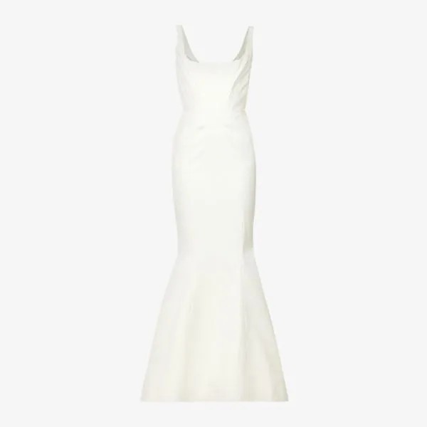 Estelle satin wedding dress with corset House Of Cb, ivory