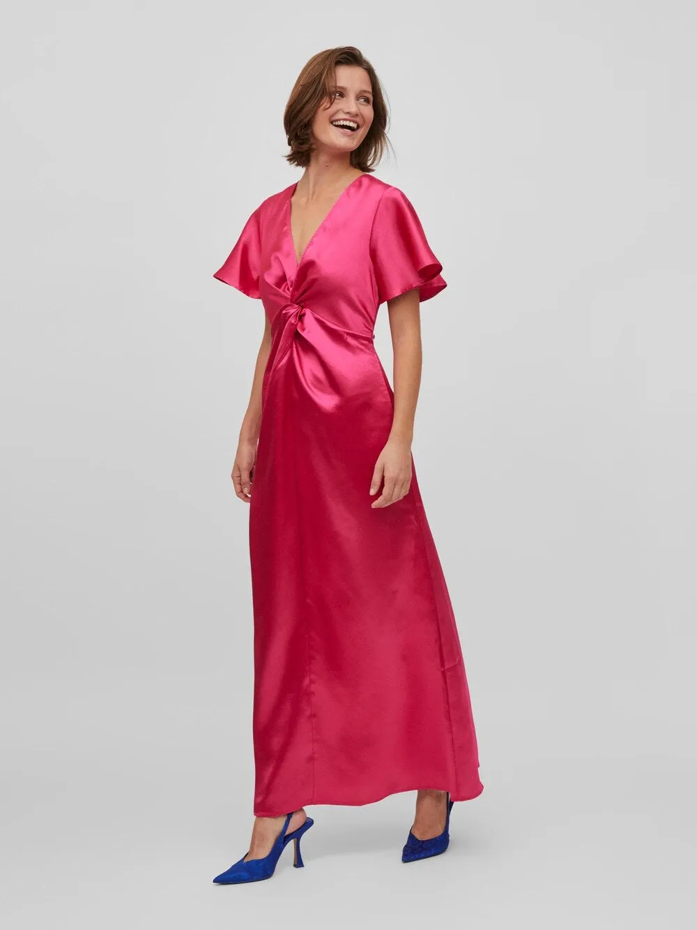 Evening dress Vila Sittas, raspberry