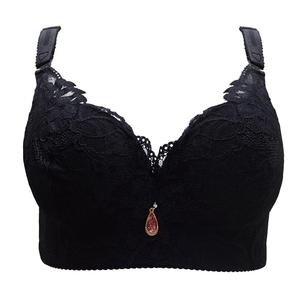 FallSweet  Push Up Lace Bras for Women Sexy Plus Size Brassiere Comfort Underwear Female wide straps on the back sutian feminino