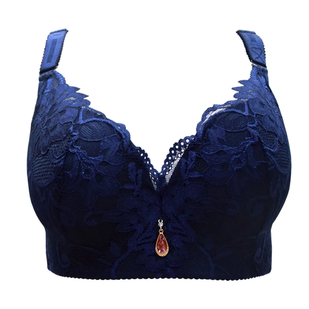 FallSweet  Push Up Lace Bras for Women Sexy Plus Size Brassiere Comfort Underwear Female wide straps on the back sutian feminino