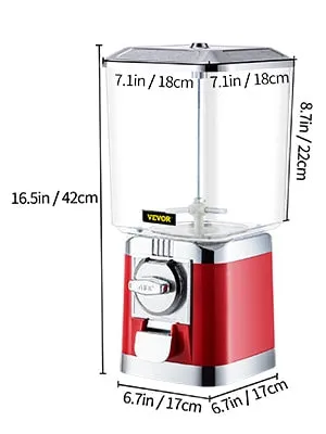 Gumball Dispenser Firm Construction Commercial Classic Candy Machine