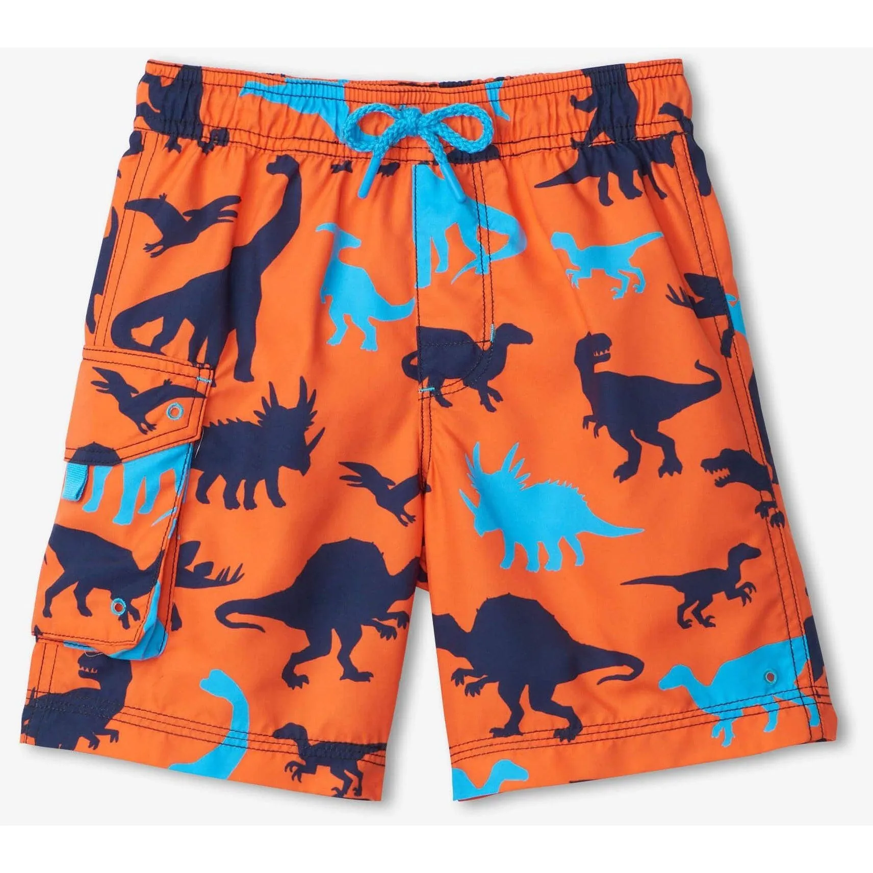 Hatley LS Rashguard   Board Shorts Swim Set - Dino Silhouettes