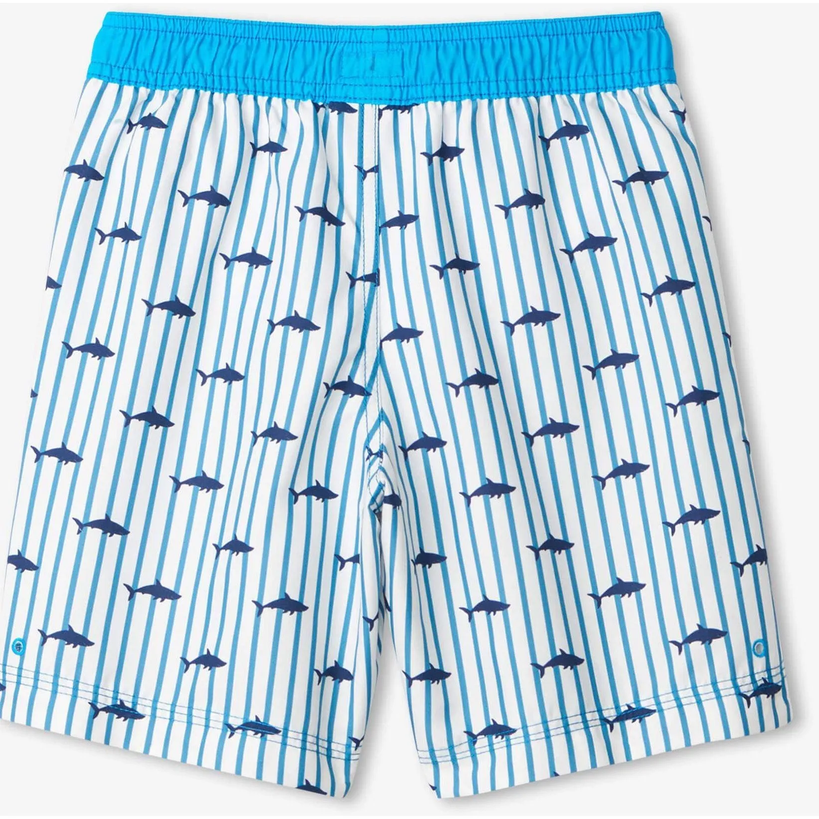 Hatley LS Rashguard   Board Shorts Swim Set - Sharks Silhouettes