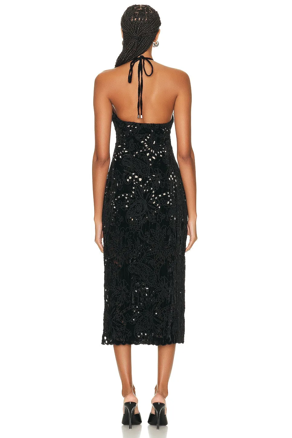 Hemant And Nandita Sehr midi dress, black