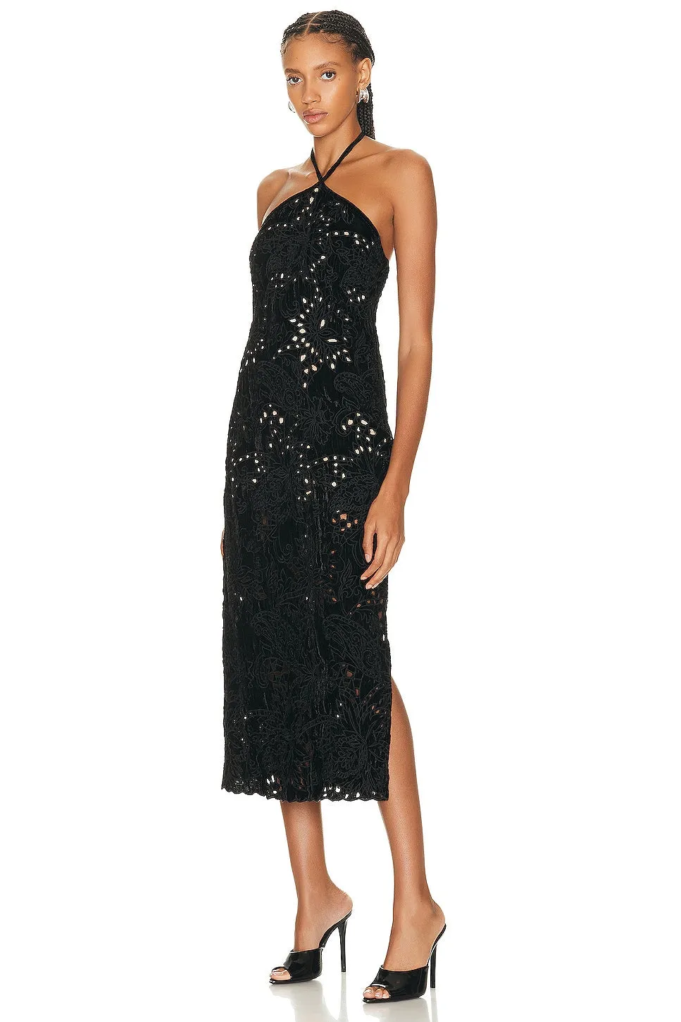 Hemant And Nandita Sehr midi dress, black