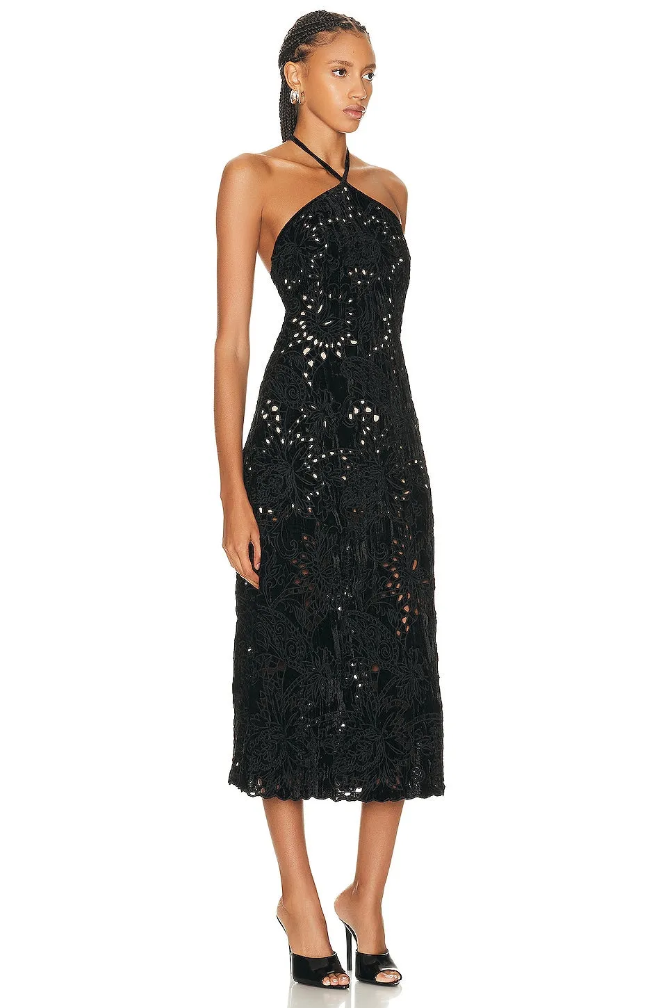 Hemant And Nandita Sehr midi dress, black