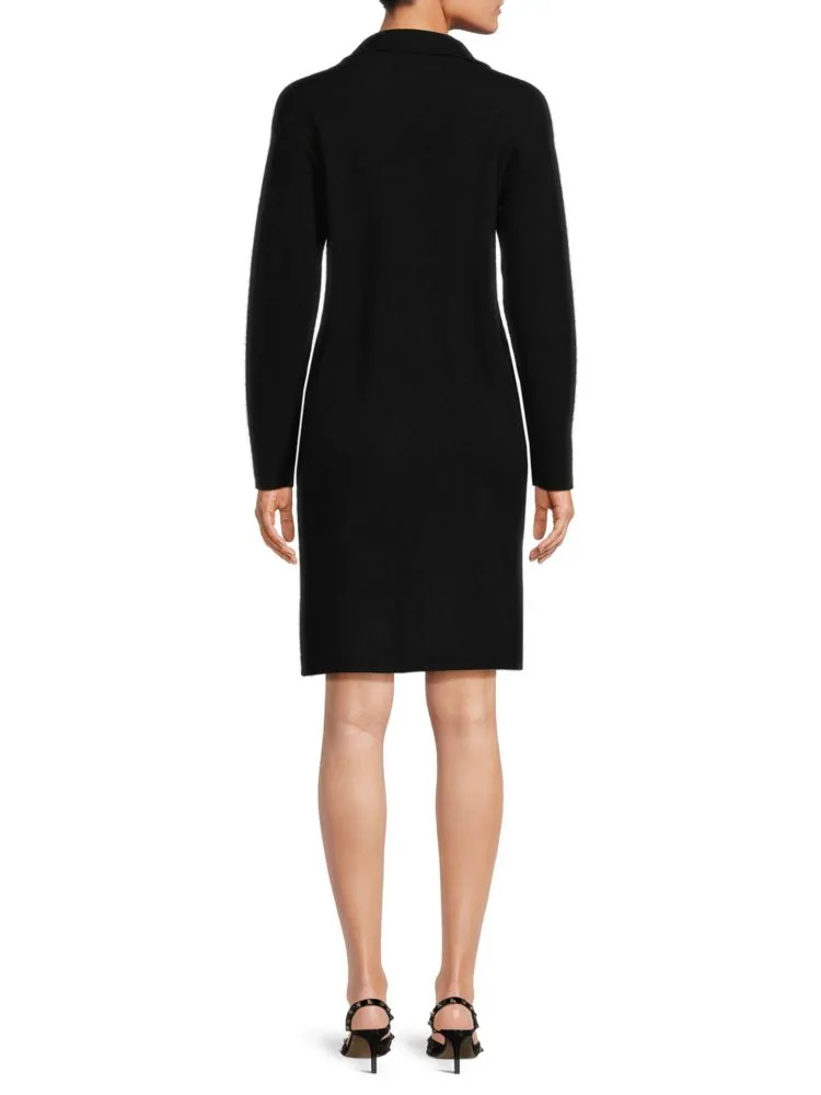 Johnny M Magaschoni Collar Sheath Dress, Black