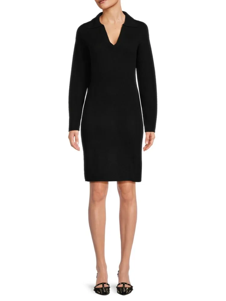 Johnny M Magaschoni Collar Sheath Dress, Black