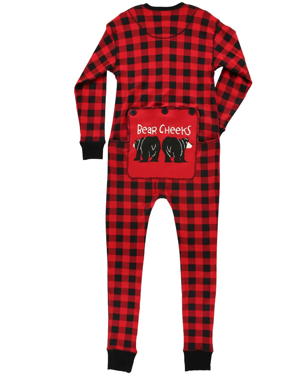 Lazyone Adult Plaid Onesie Flapjack, BEAR CHEEK PLAID