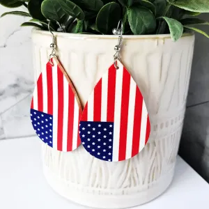 Liberty - Flag drop earring