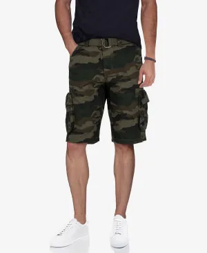 Men's Double Pocket Cargo Shorts with X-Ray Waistband, Multi