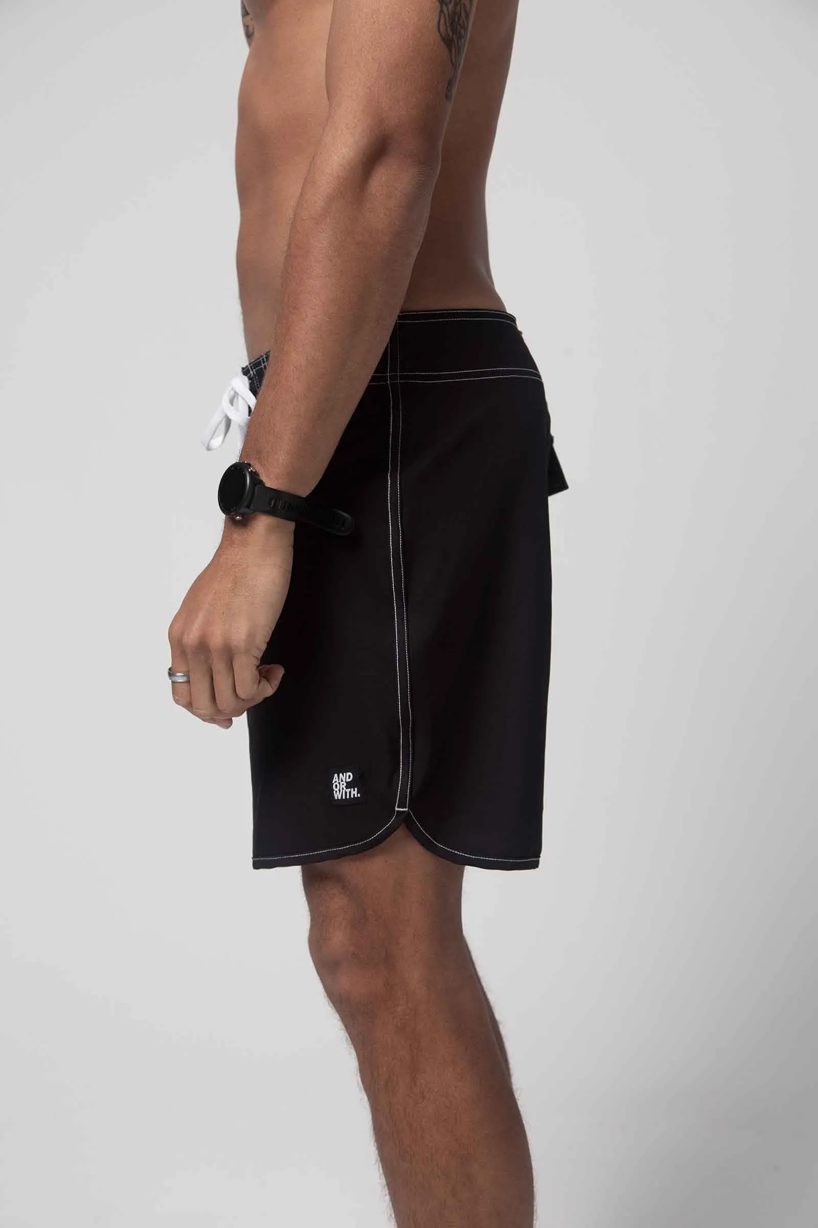 Mr Smith's Technical Surf Boardies Black (100% recycled)