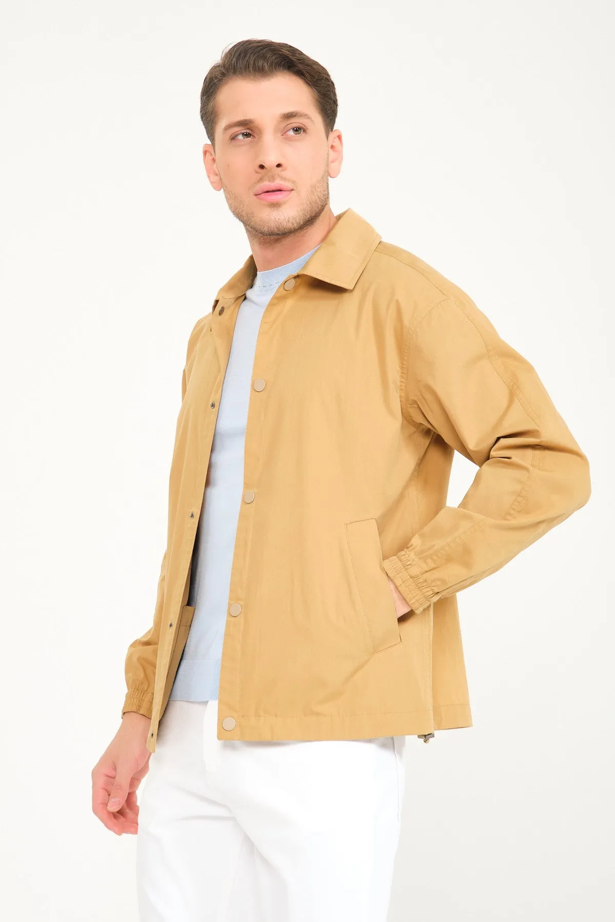 Mustard Color Waterproof Bomber Jacket