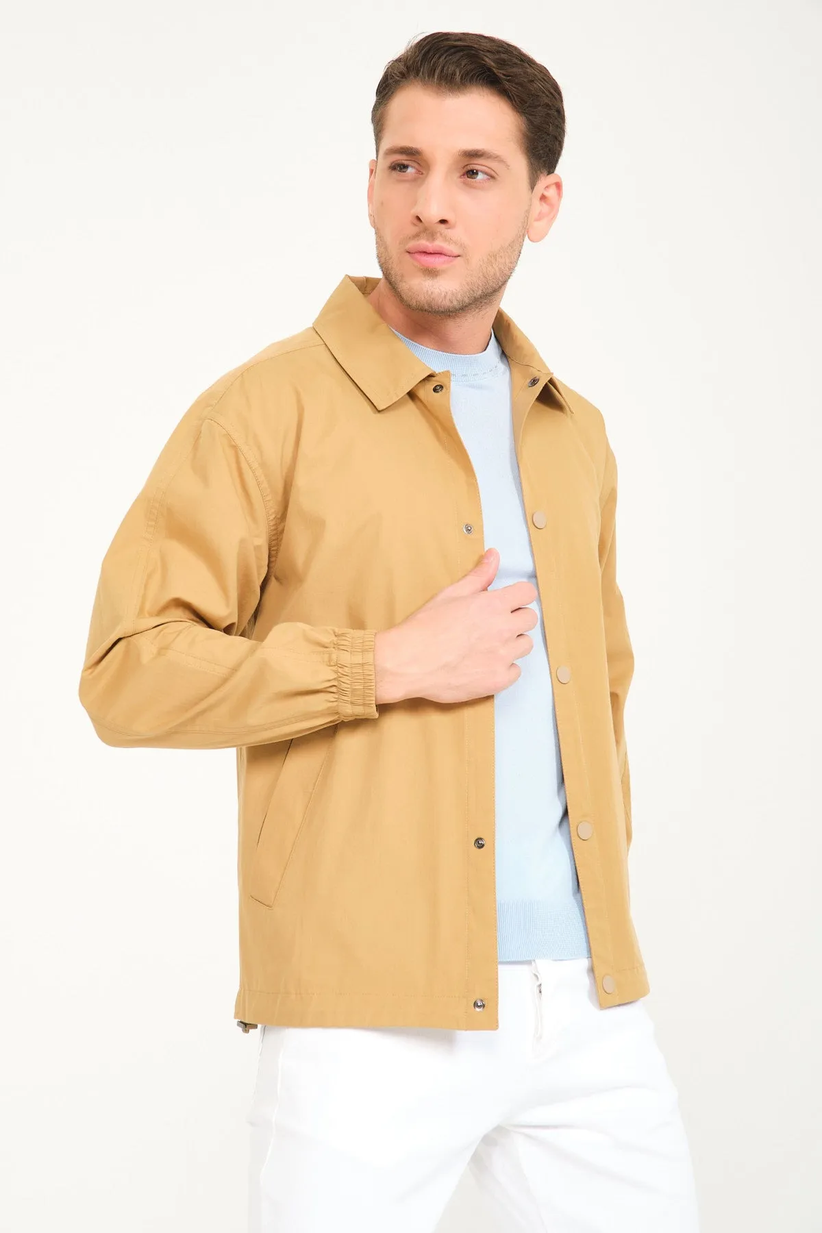 Mustard Color Waterproof Bomber Jacket