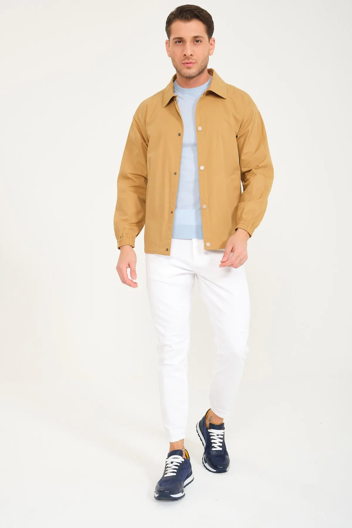 Mustard Color Waterproof Bomber Jacket