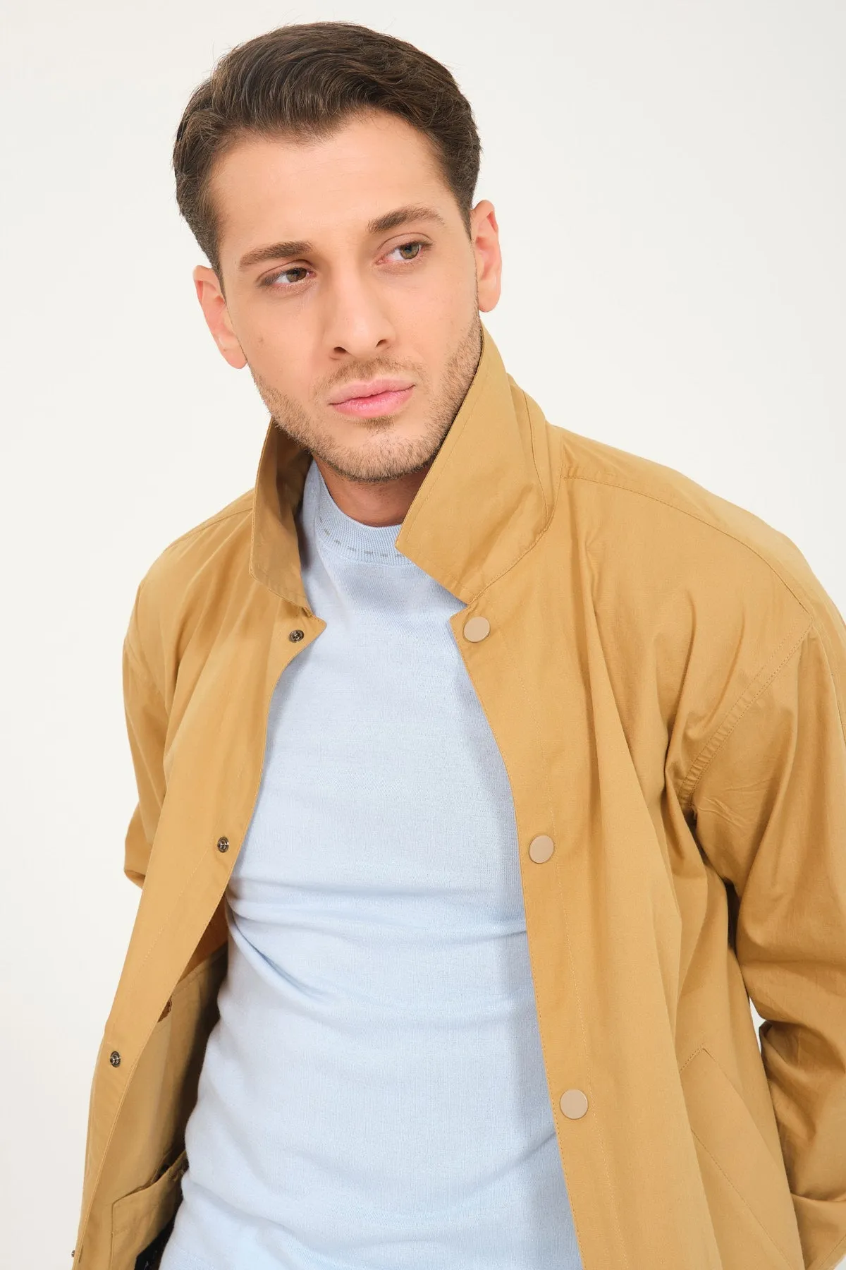 Mustard Color Waterproof Bomber Jacket