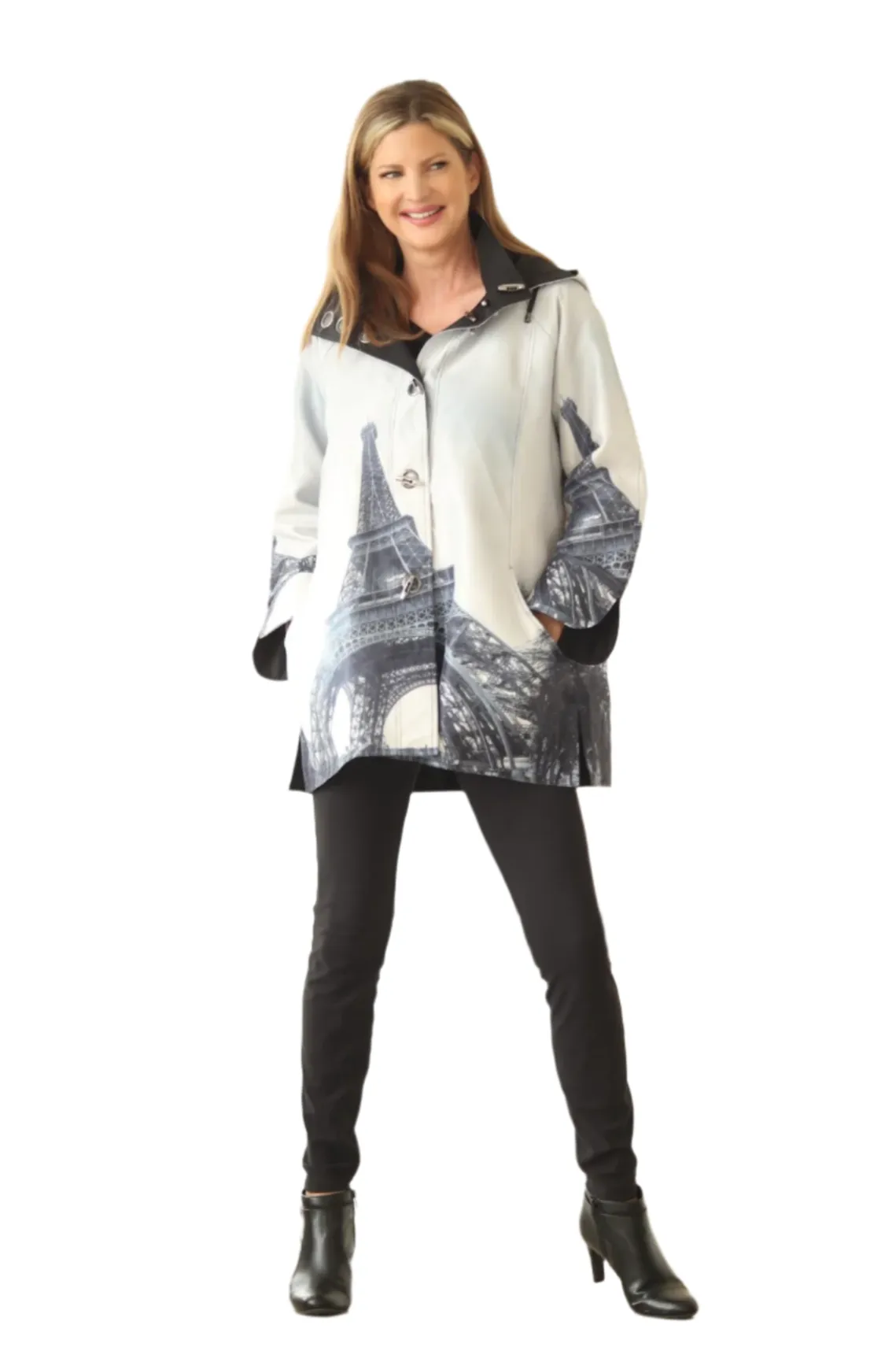 Oopéra by Lindi Eiffel Tower Reversible Raincoat - J2439RW-1