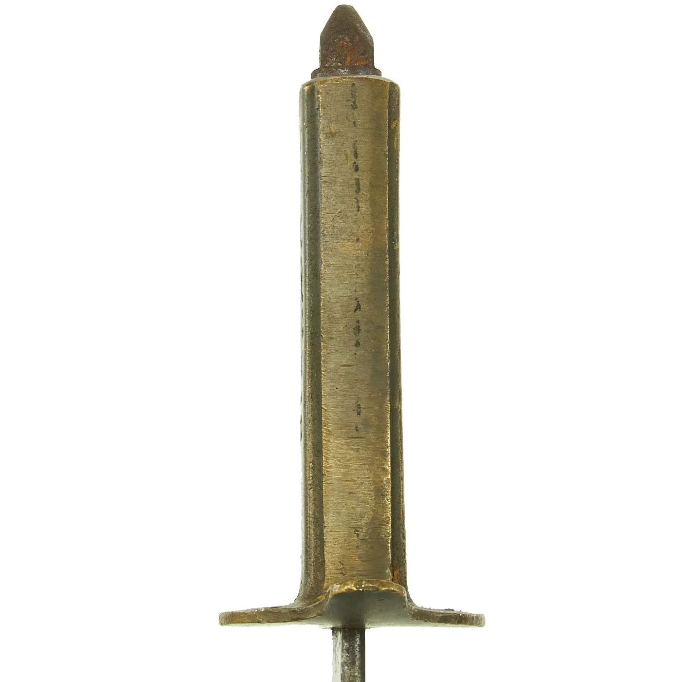 Original U.S. WWI Model 1918 Mark I Trench Knife with Unmarked Blade by AU LION with Steel Scabbard