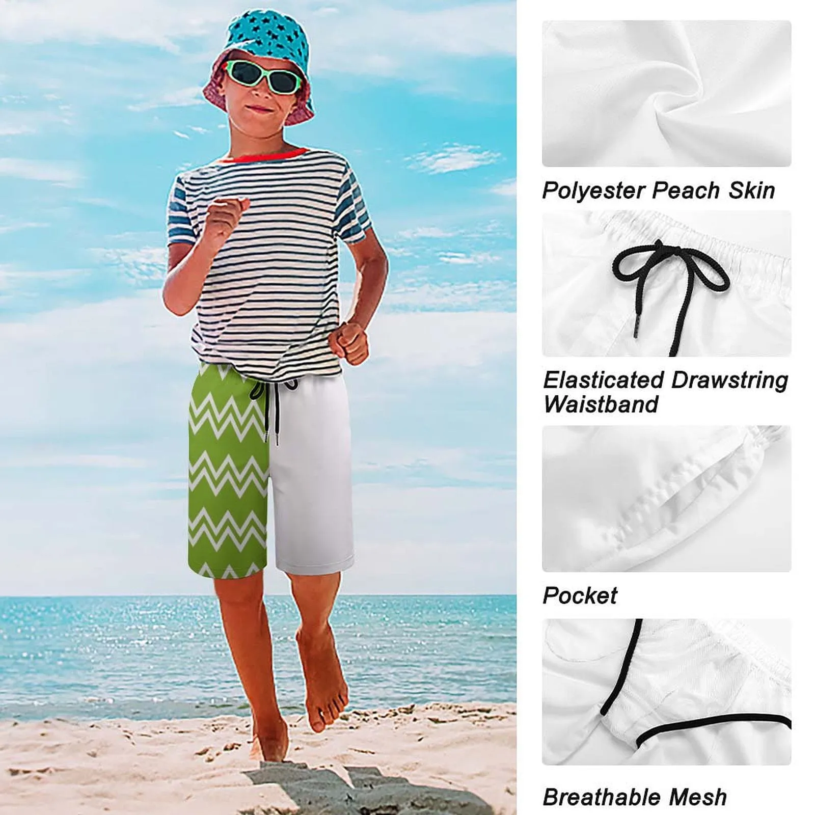 Personalize Your Own Kids Beach Swim Shorts