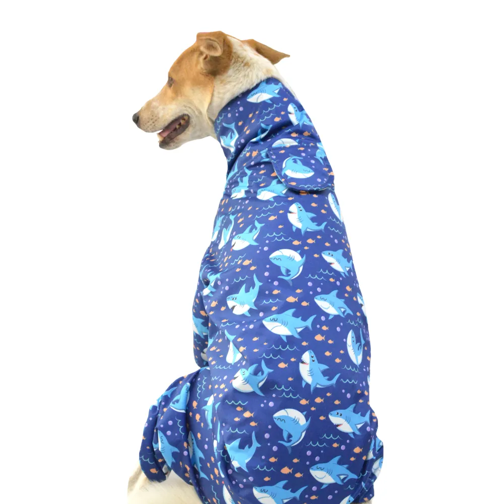 Pets Way TPU Four Legged Raincoat for Dogs (Sea)