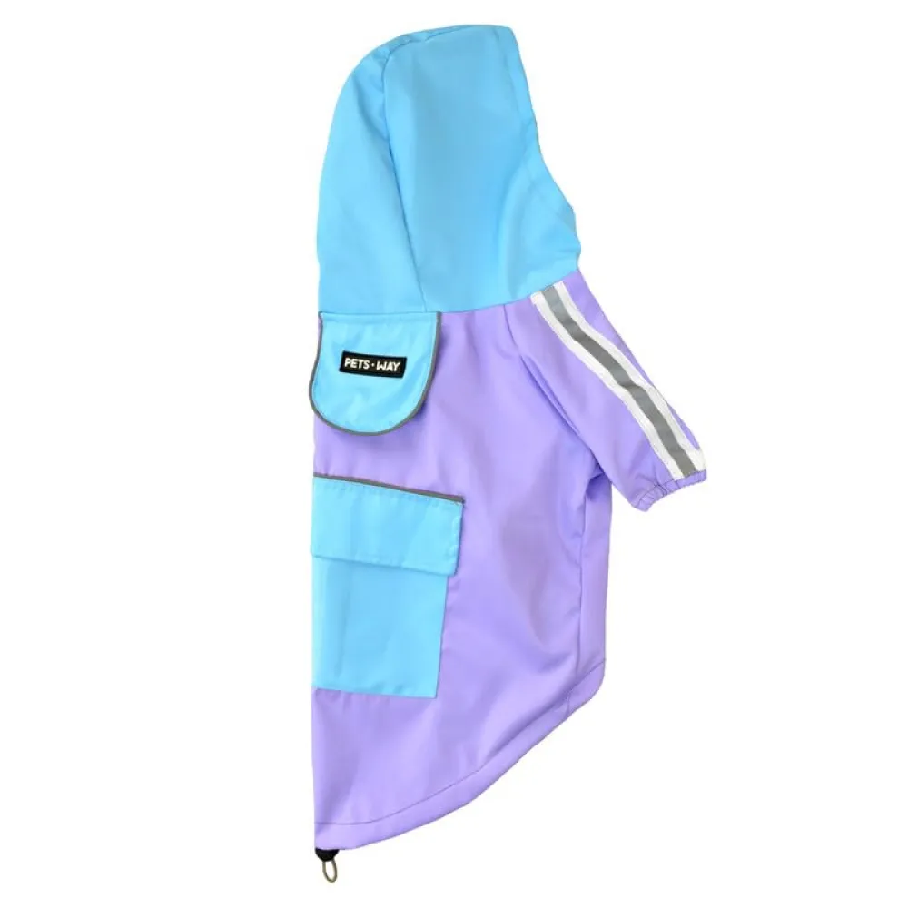 Pets Way TPU Rainstorm Raincoat for Dogs (Lavender)